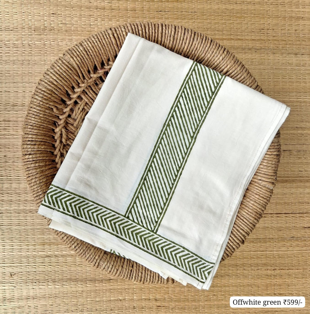 Hand Printed Cotton Dhoti 🌱