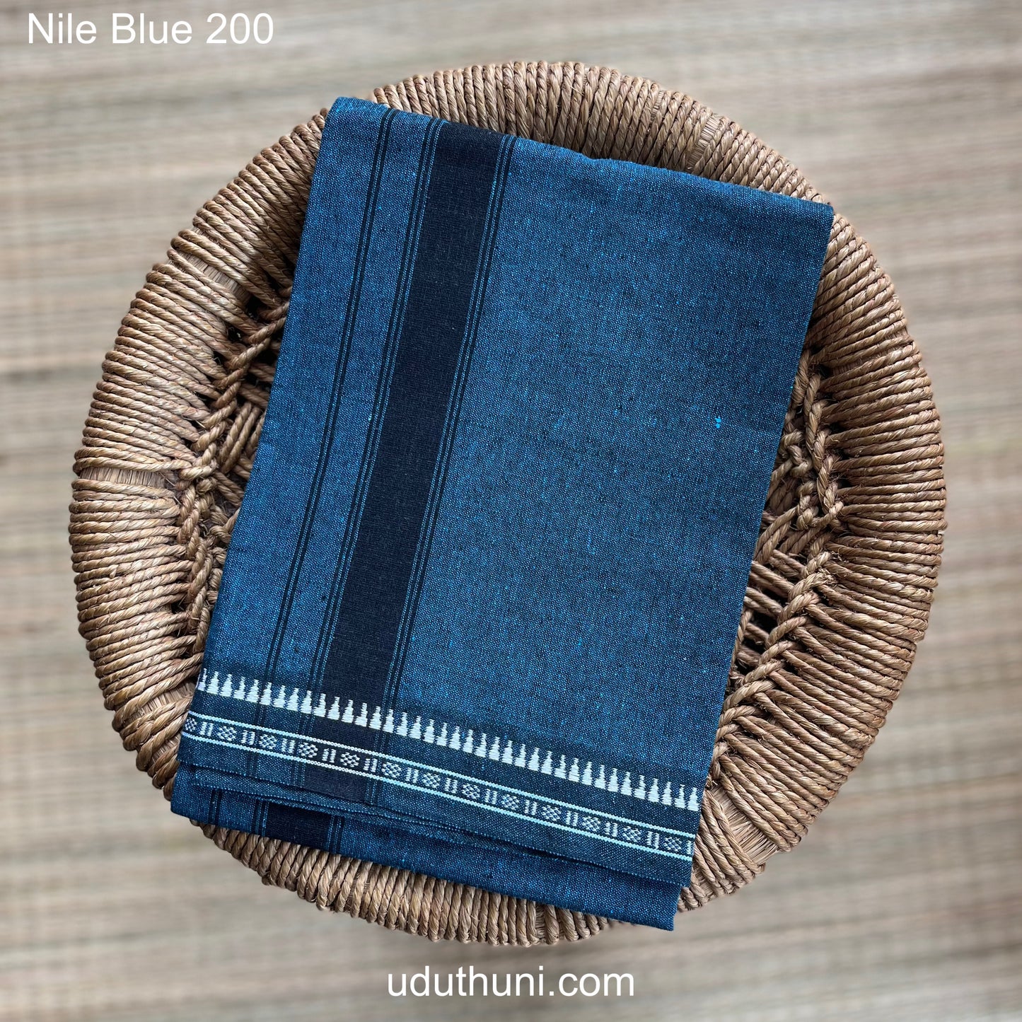 Colour Mundu வண்ண வேஷ்டி Nile Blue