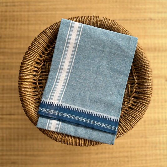 Colour Mundu வண்ண வேஷ்டி Sky Blue