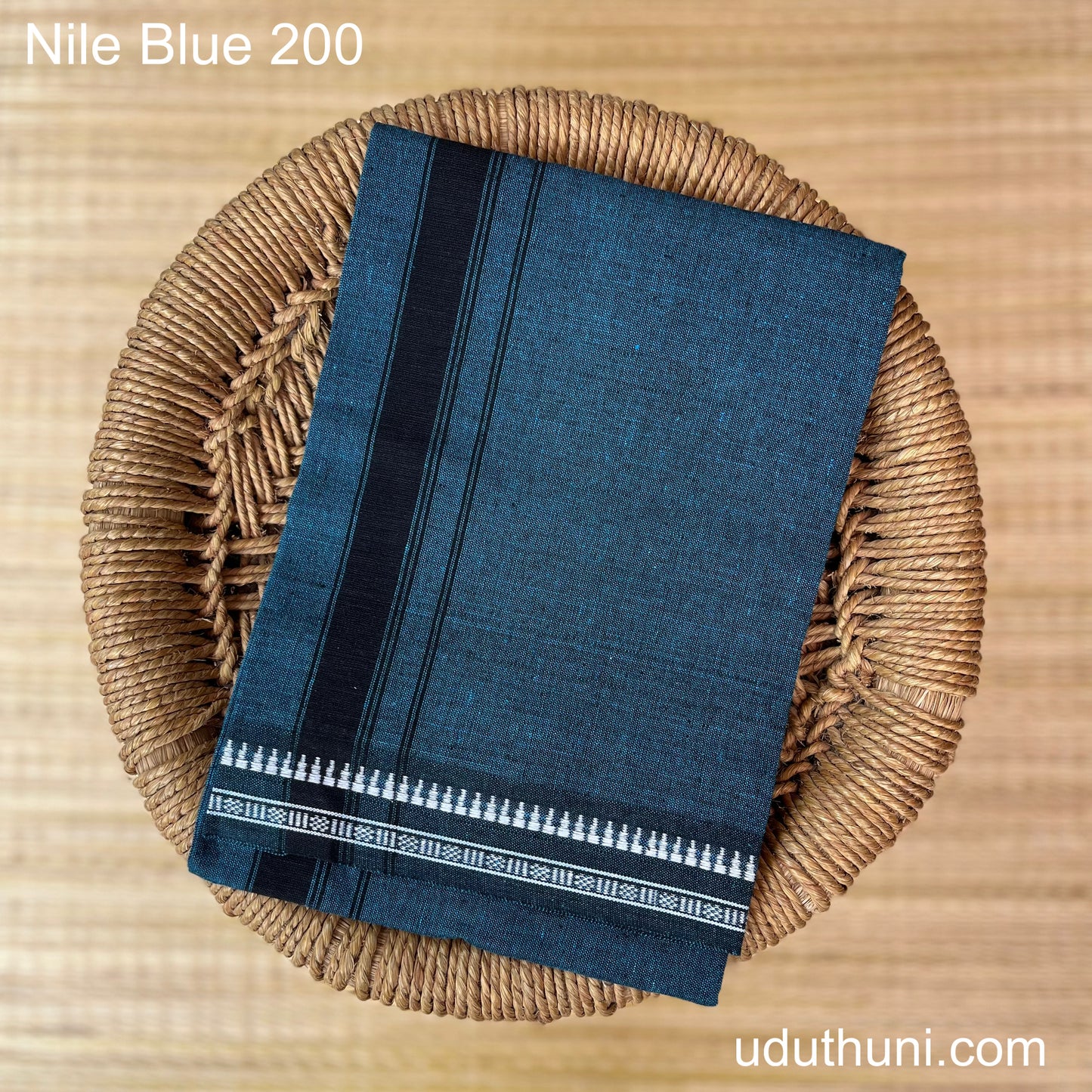 Colour Mundu வண்ண வேஷ்டி Nile Blue