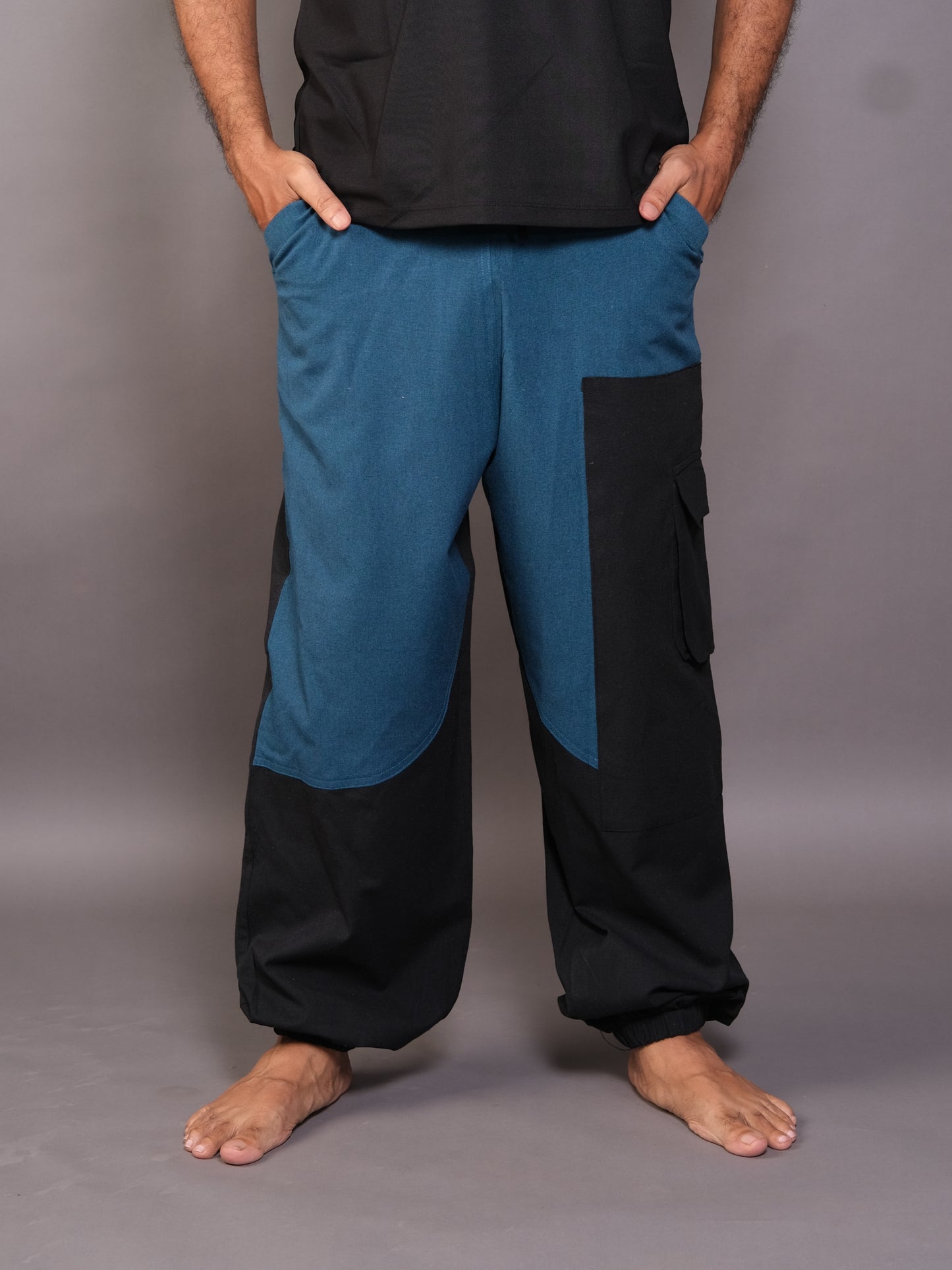 Hoppers Malaricuz Unisex Freesize Pants | Double Colors | Blue & Black