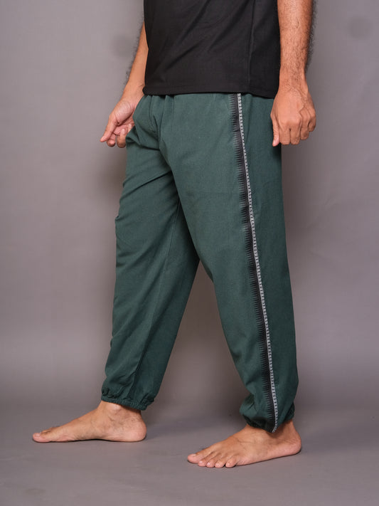 Dhoti Harem Pants | Free-size Unisex & Unique Design | Dark Green