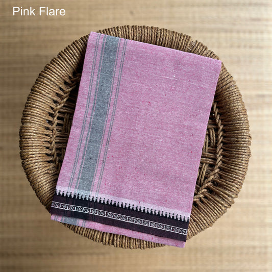 Colour Mundu வண்ண வேஷ்டி Pink Flare