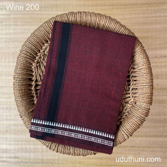 Colour Mundu வண்ண வேஷ்டி Wine