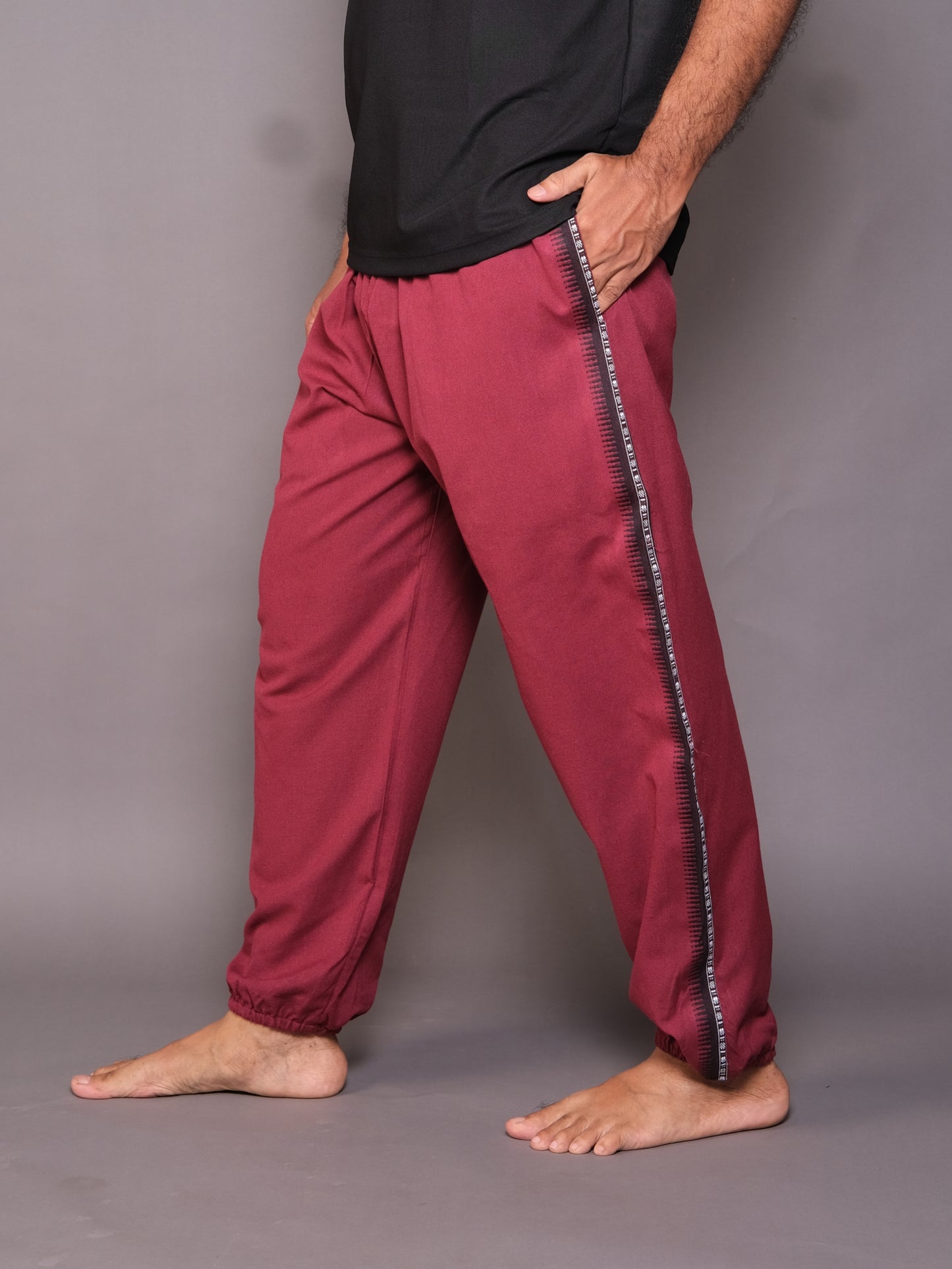 Dhoti Harem Pants | Free-size Unisex & Unique Design | Maroon