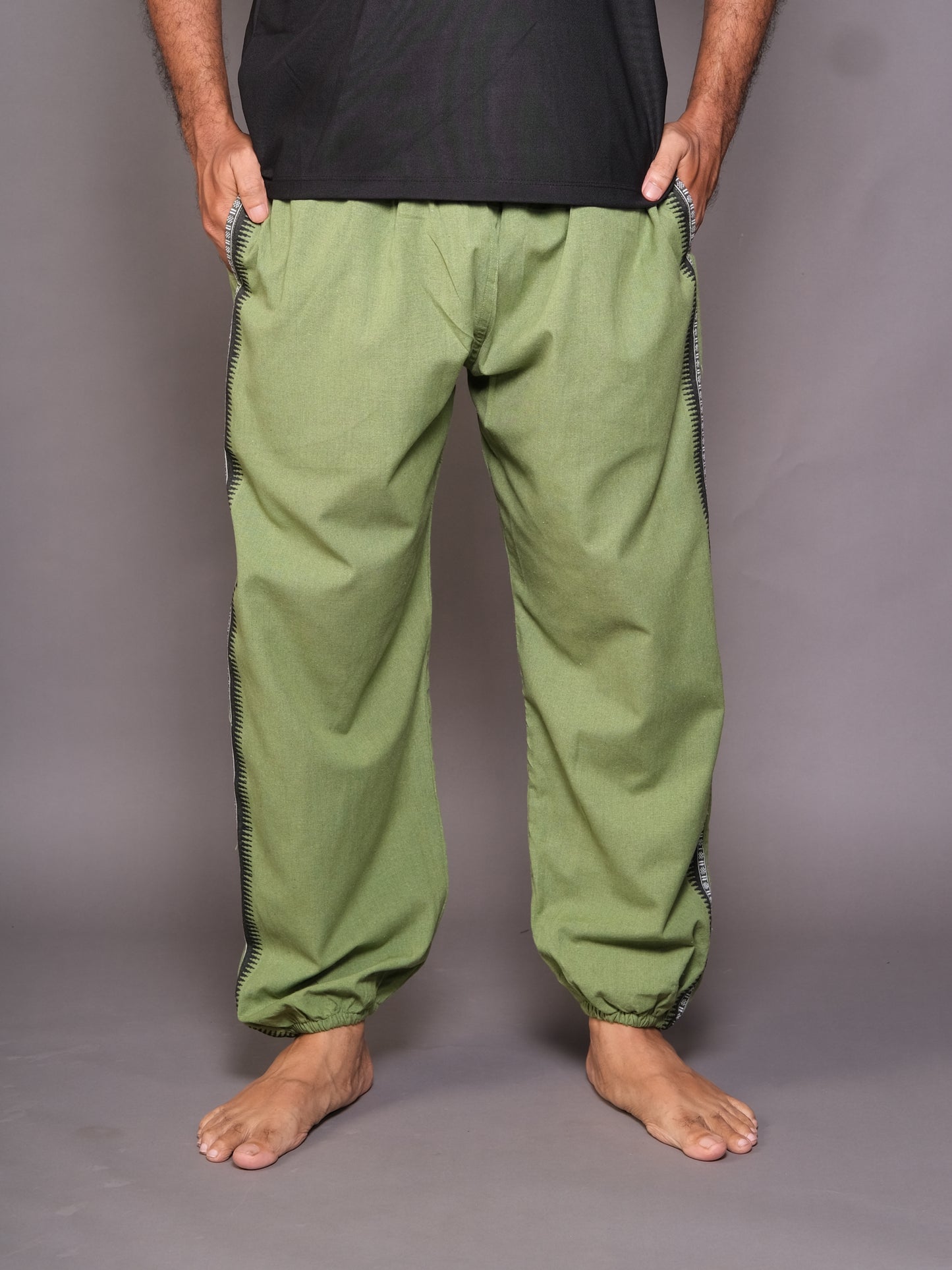 Dhoti Harem Pants | Free-size Unisex & Unique Design | Bird Green