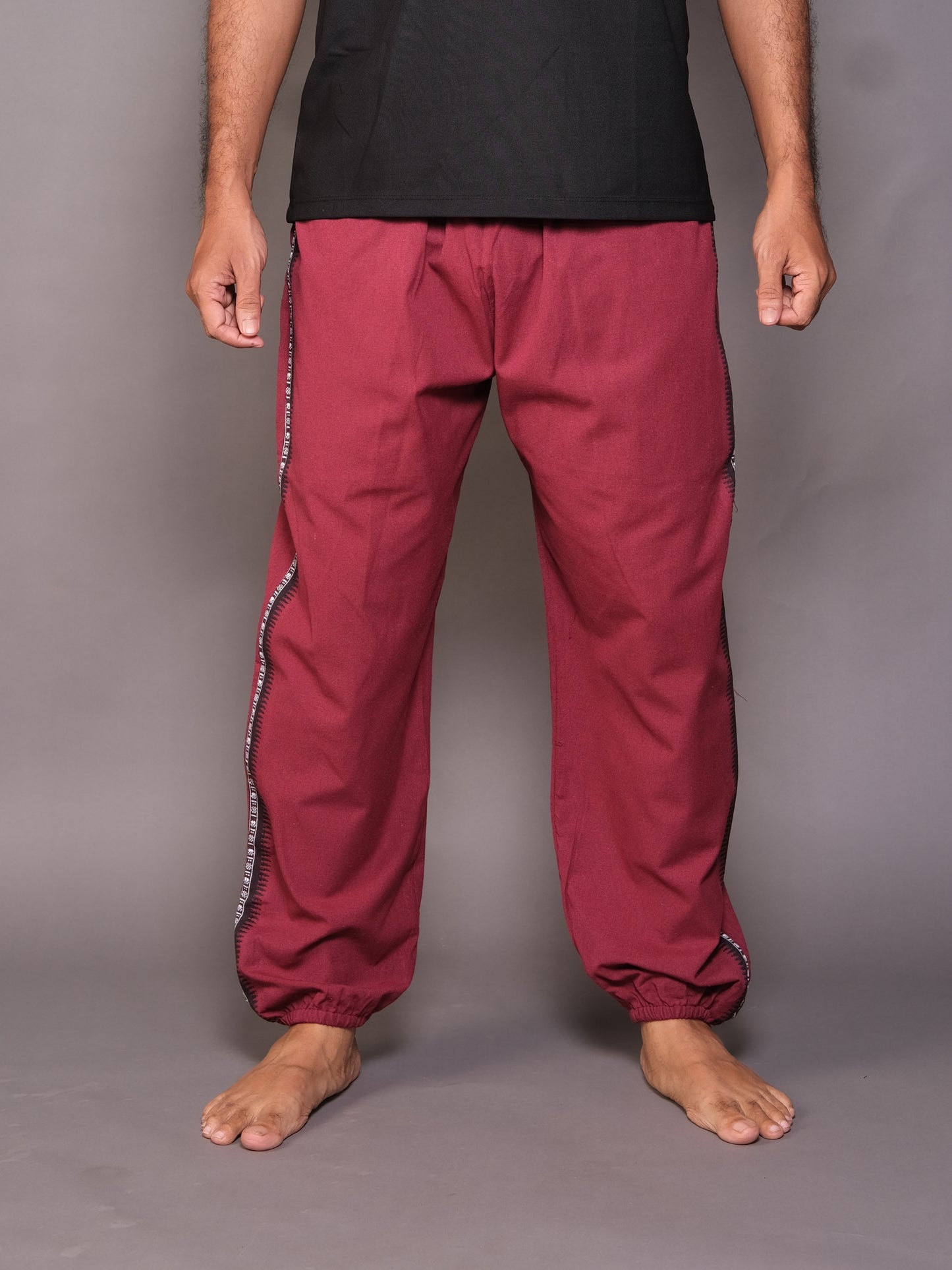 Dhoti Harem Pants | Free-size Unisex & Unique Design | Maroon