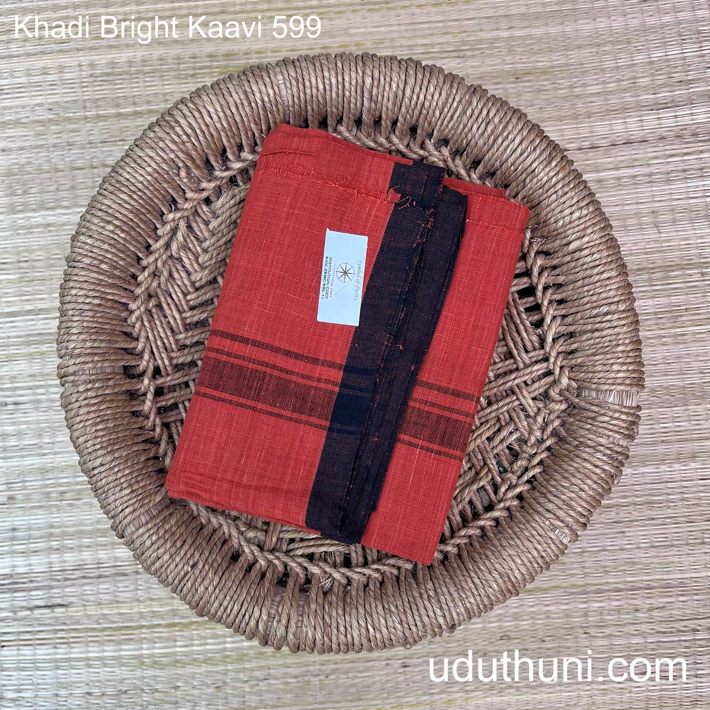 Khadi Handloom Lungi Bright Kaavi