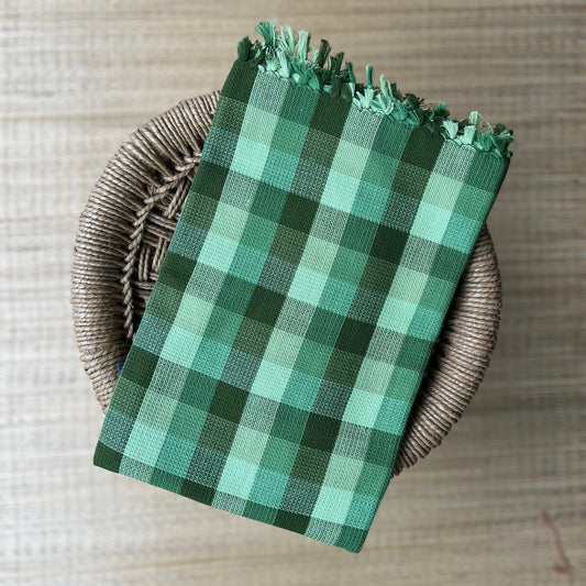 Honeycomb Handloom Bath Towel Multi Color Checked 450/-