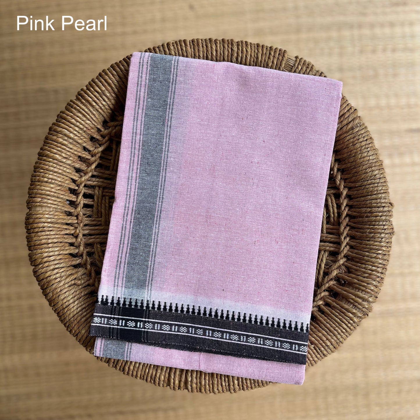 Colour Mundu வண்ண வேஷ்டி Pink Pearl