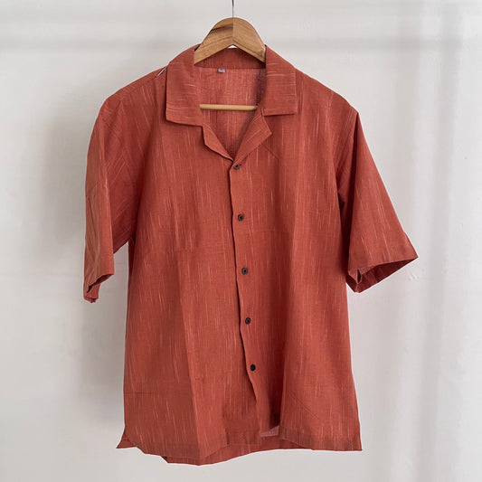 Cotton Half Sleeve Shirts Antique Orange Color