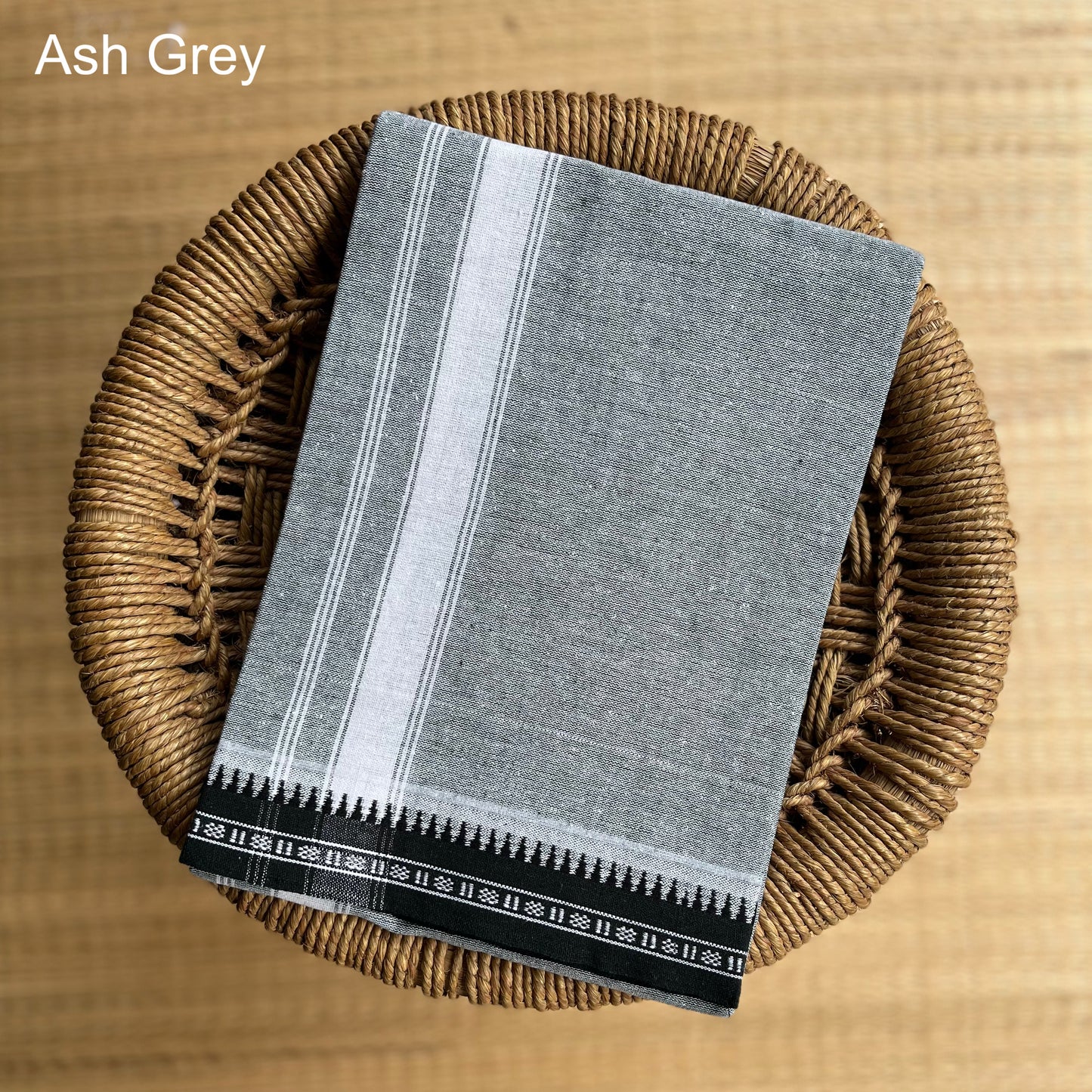 Colour Mundu வண்ண வேஷ்டி Ash Grey