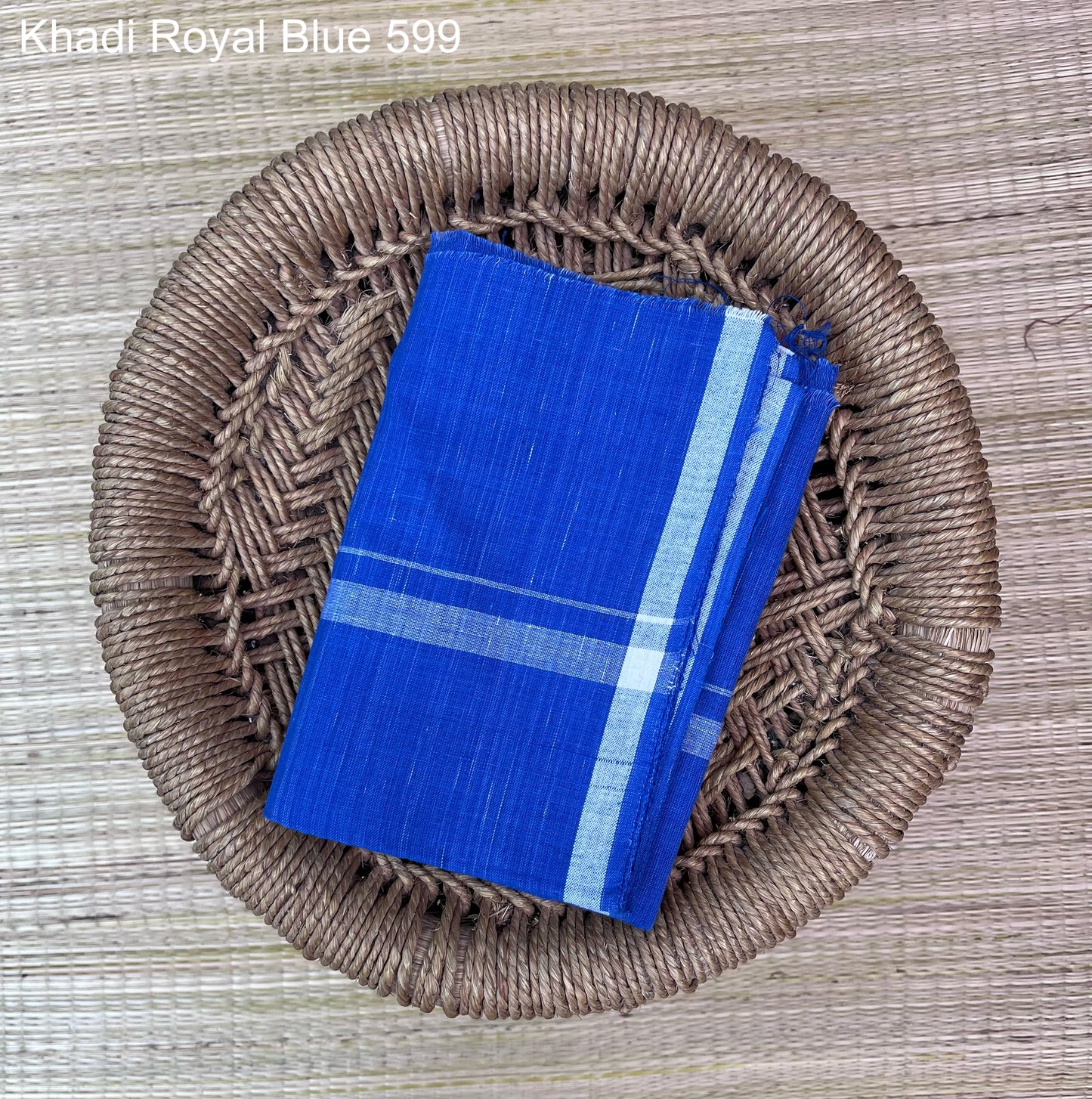 Khadi Handloom Royal Blue Lungi