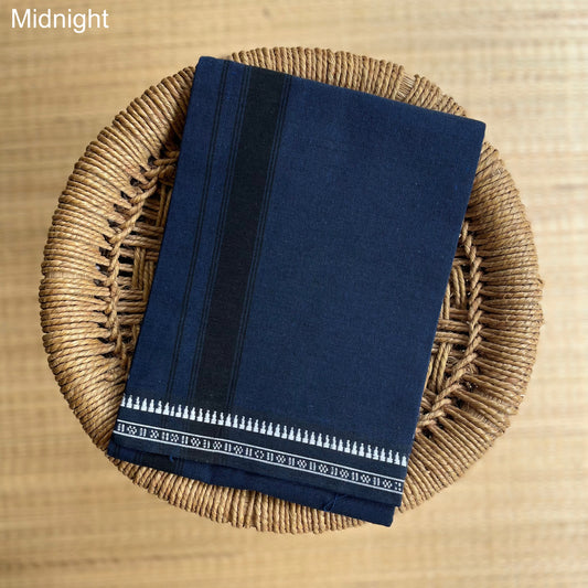 Colour Mundu வண்ண வேஷ்டி Midnight (Dark Blue)