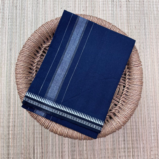 2.25 Meter Length Dhoti ~ Navy Blue