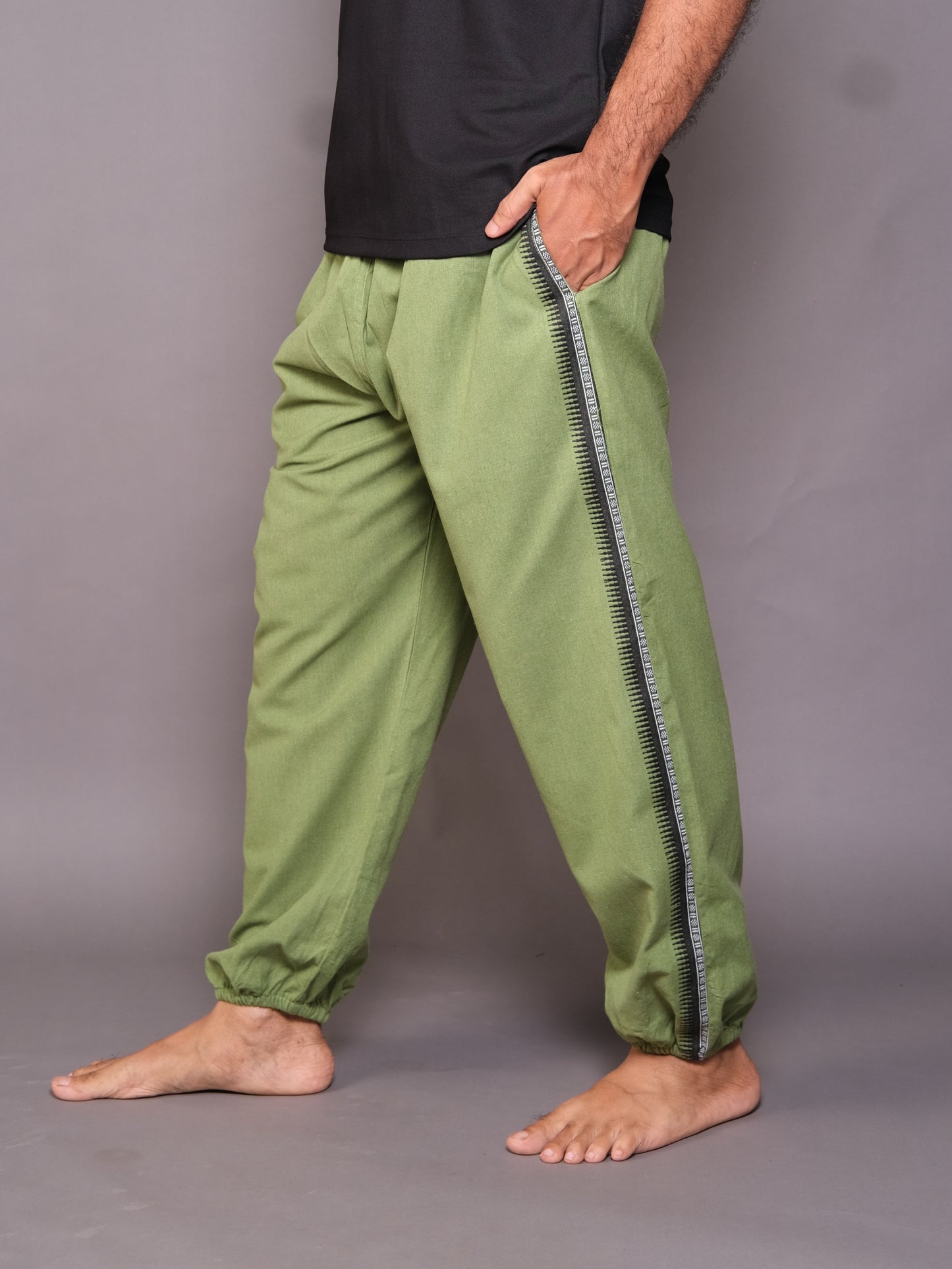 Dhoti Harem Pants | Free-size Unisex & Unique Design | Bird Green