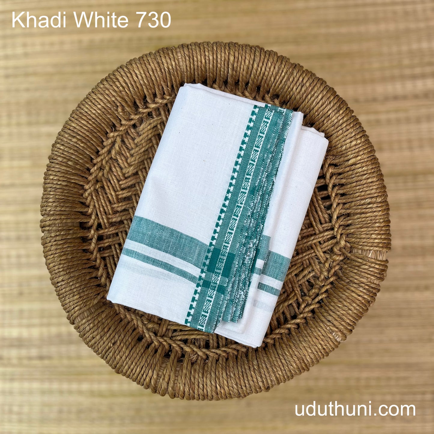 Khadi Handloom Pure White Single Dhoti