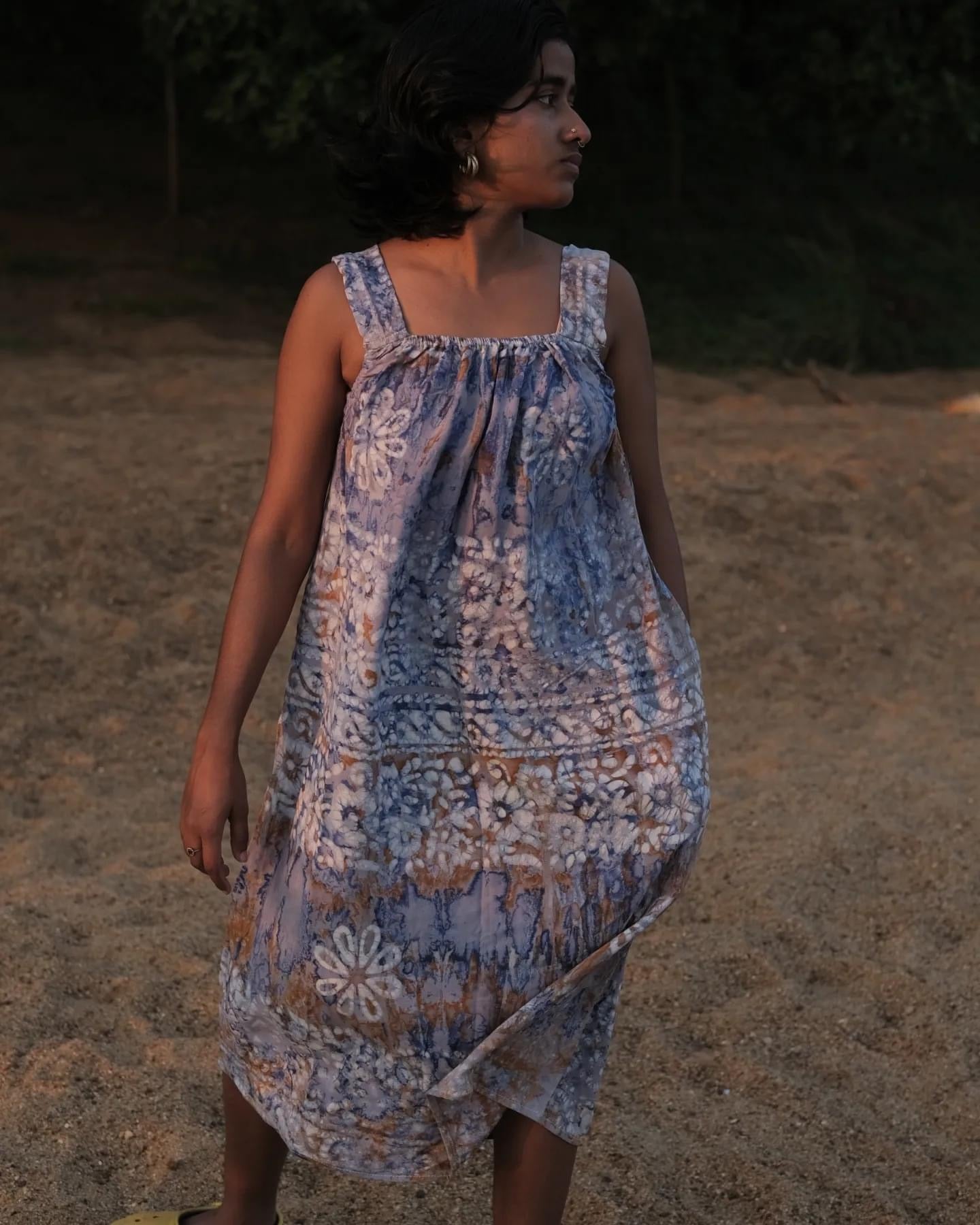 Batik Hand Printed Middy Dress