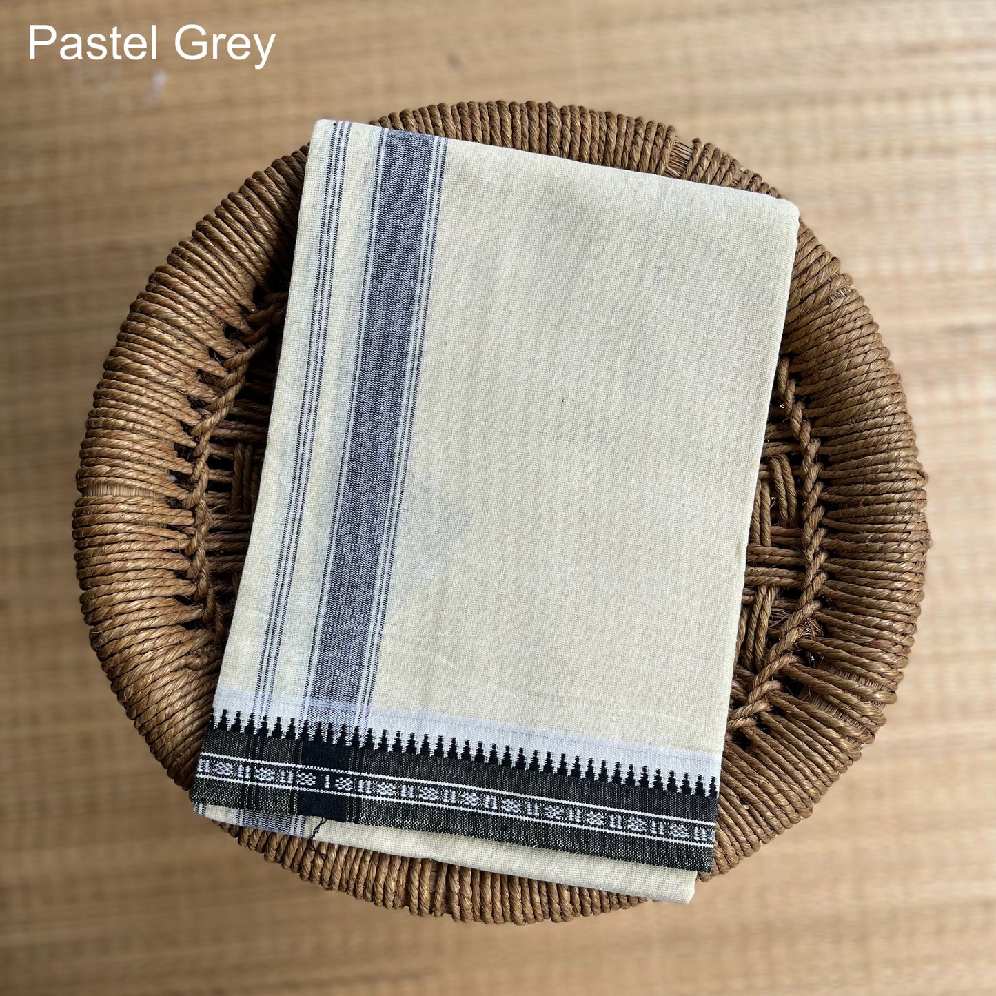 Colour Mundu வண்ண வேஷ்டி Pastel Grey