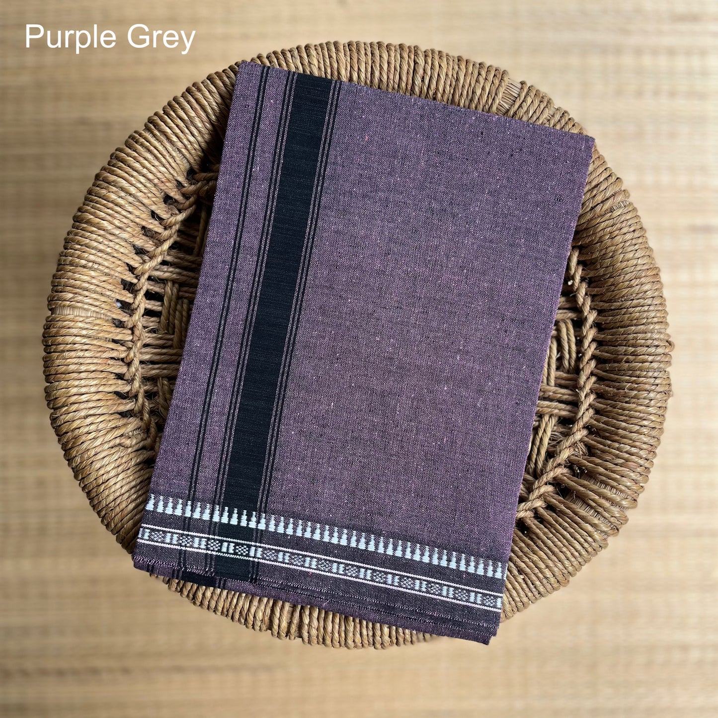 Colour Mundu வண்ண வேஷ்டி Purple Grey