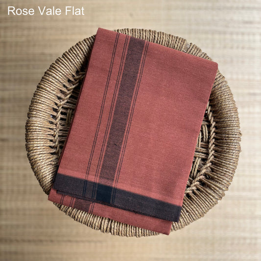 Colour Mundu வண்ண வேஷ்டி Rose Vale Flat (Kaavi)