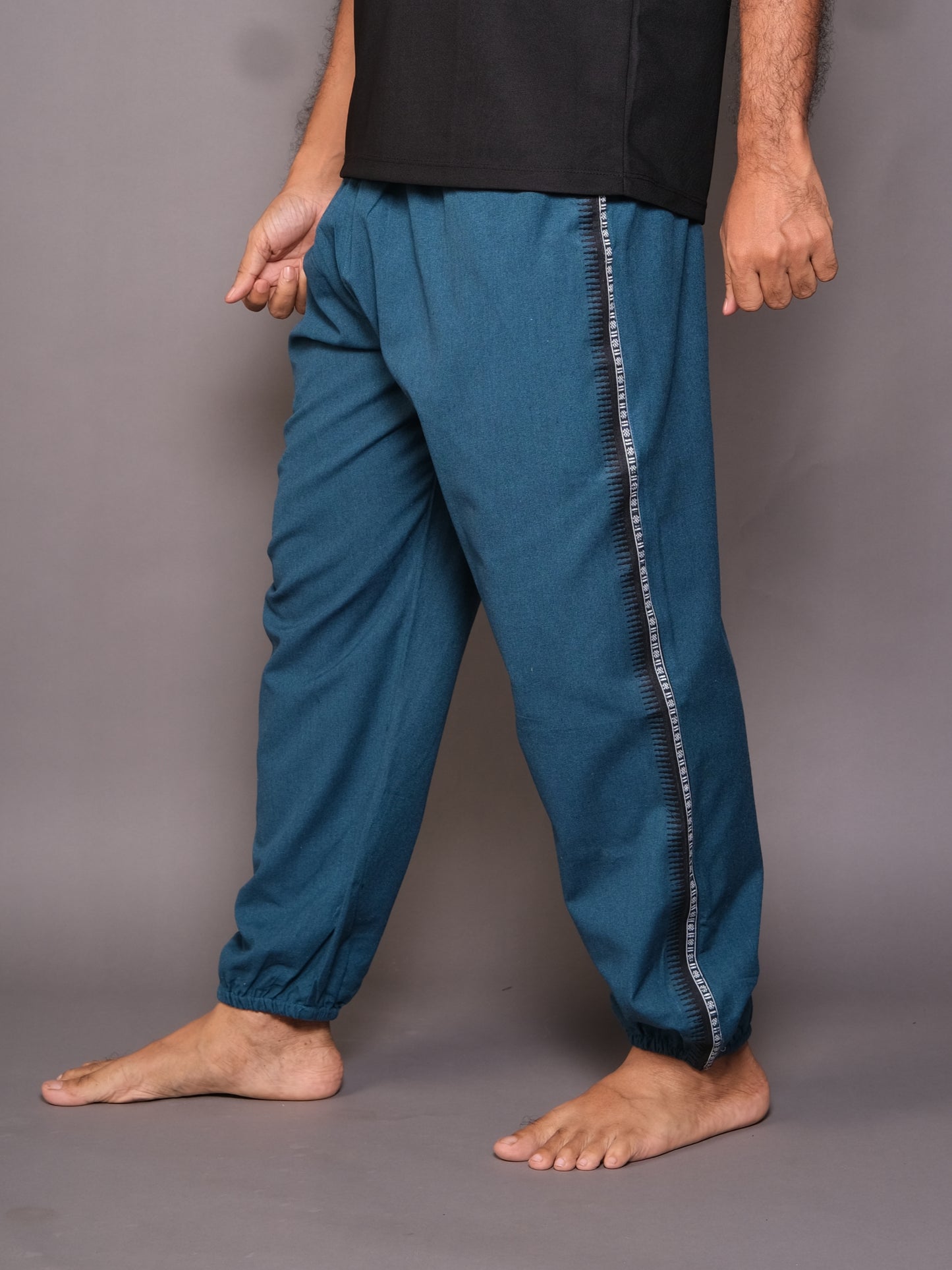 Dhoti Harem Pants | Free-size Unisex & Unique Design | Peacock Blue