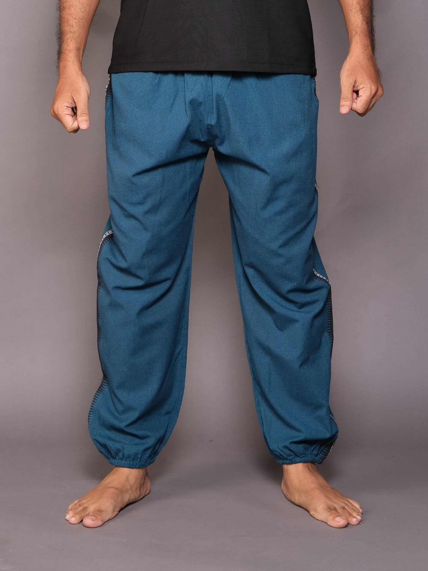 Dhoti Harem Pants | Free-size Unisex & Unique Design | Peacock Blue