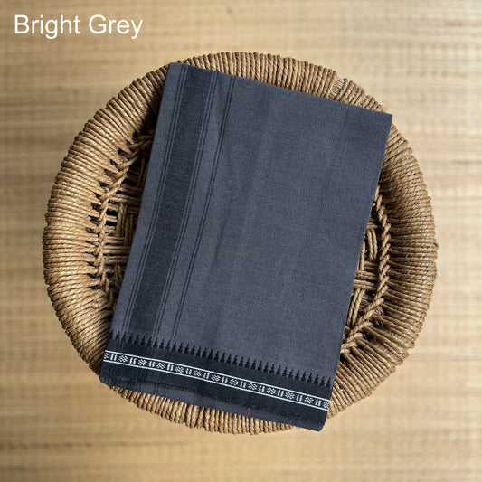 Colour Mundu வண்ண வேஷ்டி Bright Grey