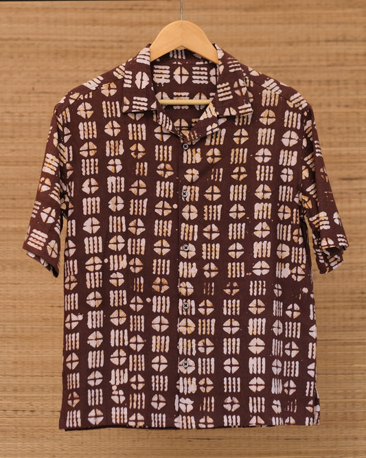 Hand Printed Half Sleeve Cotton Shirt