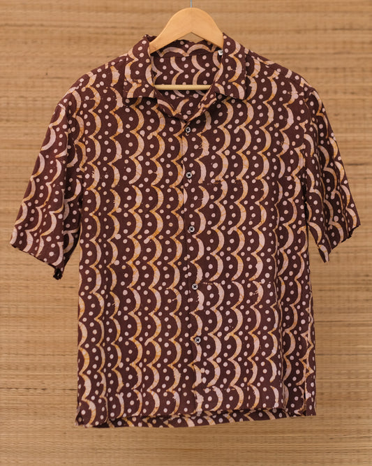 Hand Printed Half Sleeve Cotton Shirt