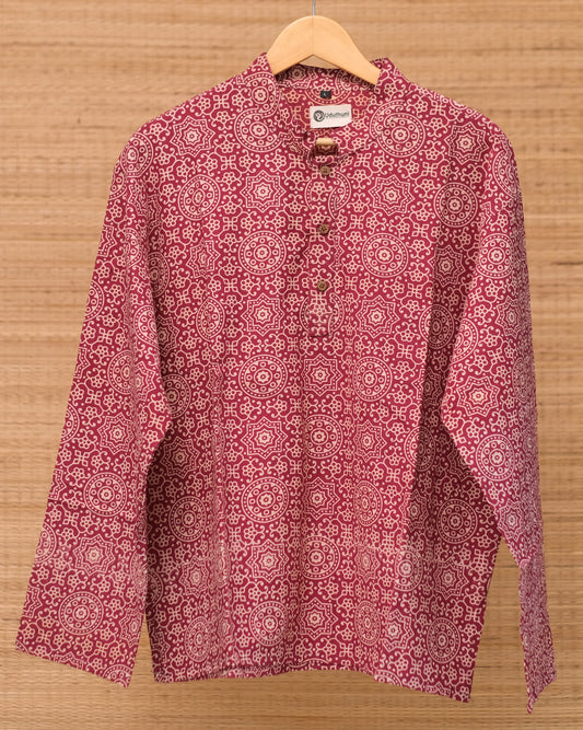 Hand Printed full Sleeve Cotton kurtas
