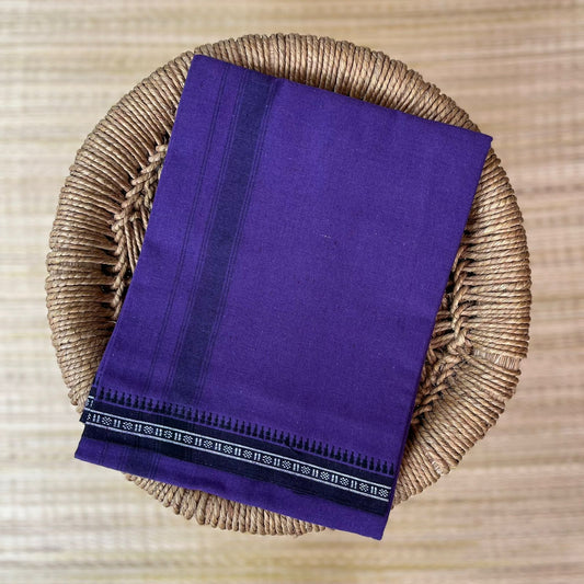 Colour Mundu வண்ண வேஷ்டி violet Blue)