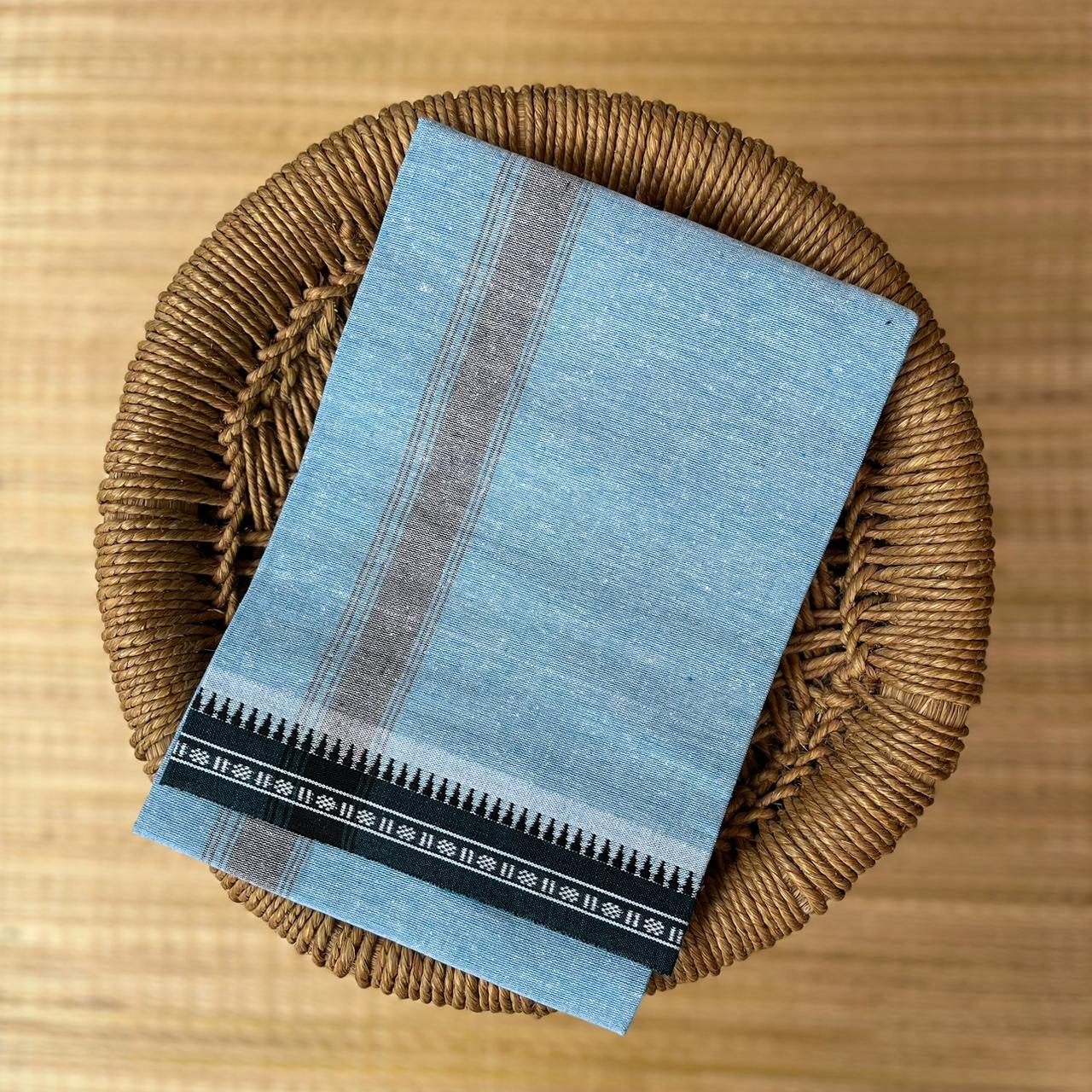 Colour Mundu வண்ண வேஷ்டி Moonstone Blue 200