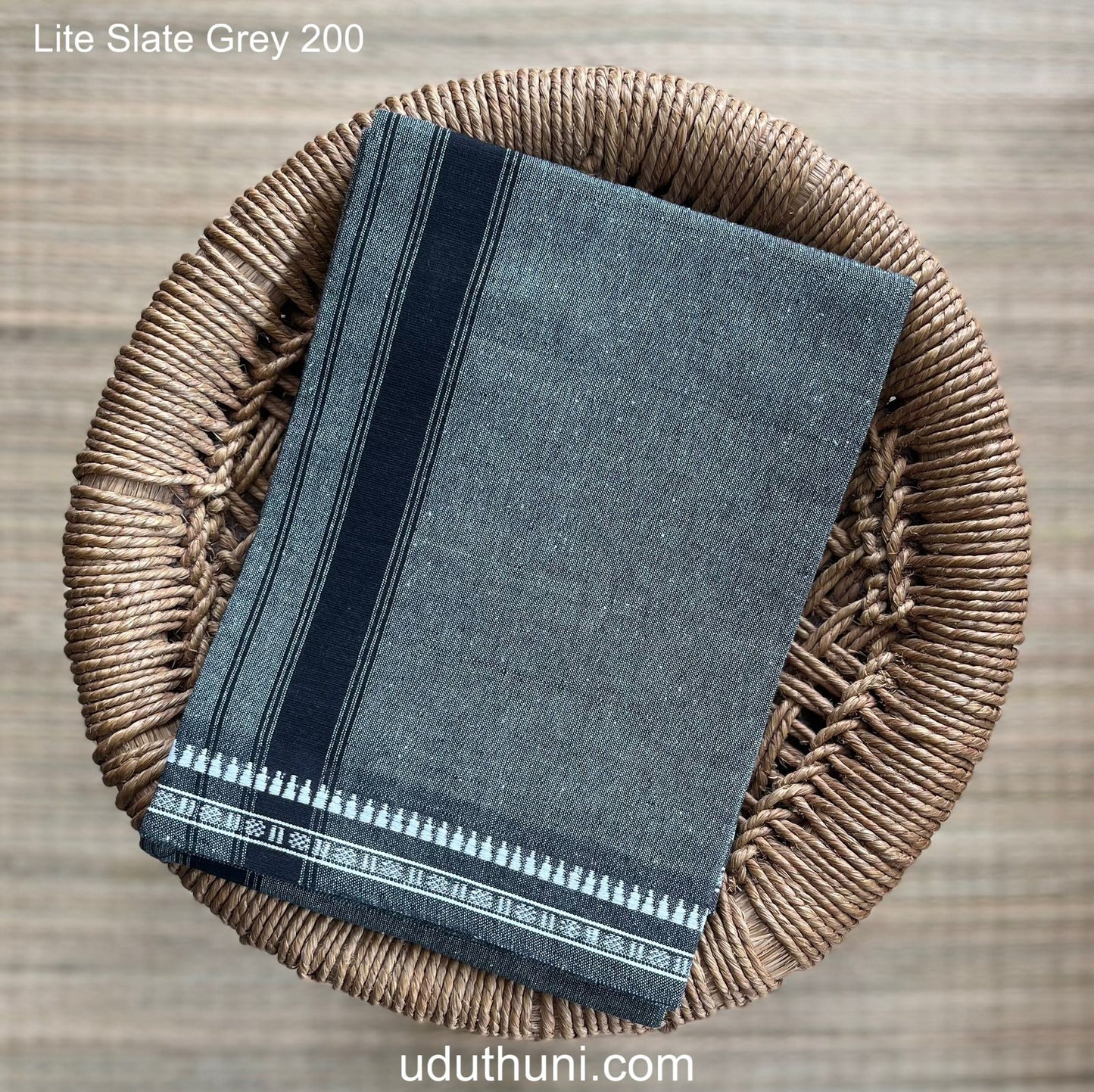 Colour Mundu வண்ண வேஷ்டி Lite Slate Grey