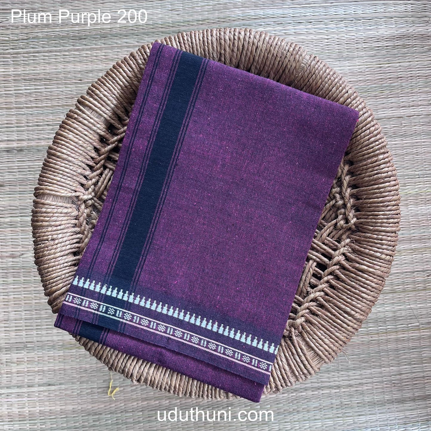 Colour Mundu வண்ண வேஷ்டி Plum Purple