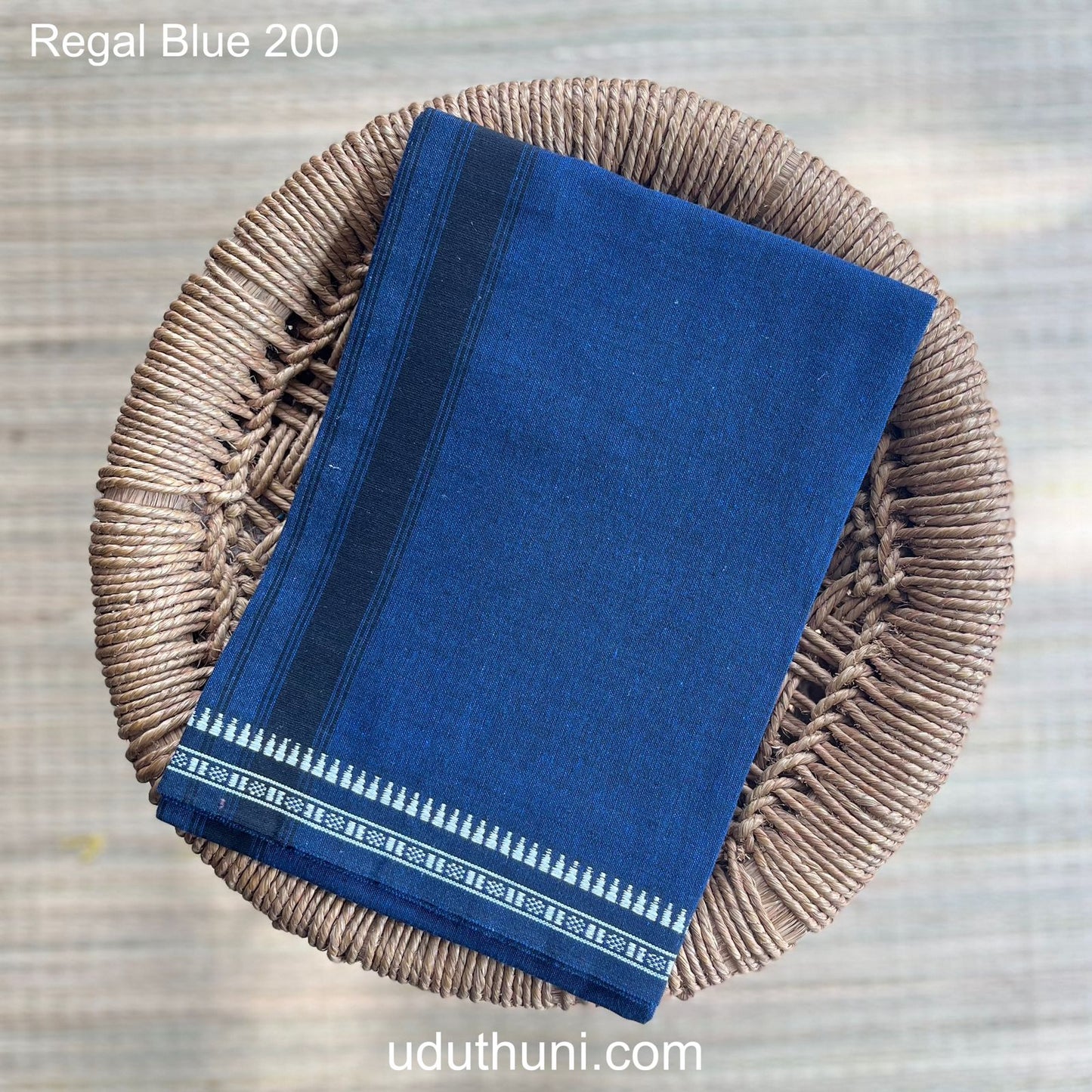 Colour Mundu வண்ண வேஷ்டி     Regant Blue