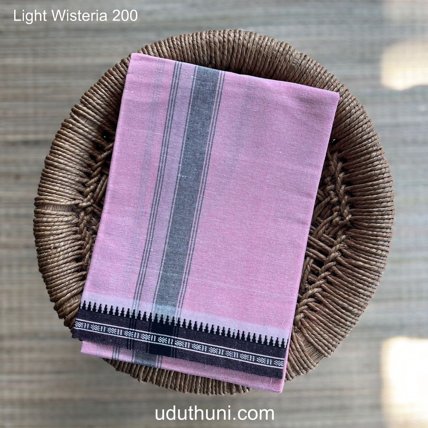 Colour Mundu வண்ண வேஷ்டி Light Wisteria 200