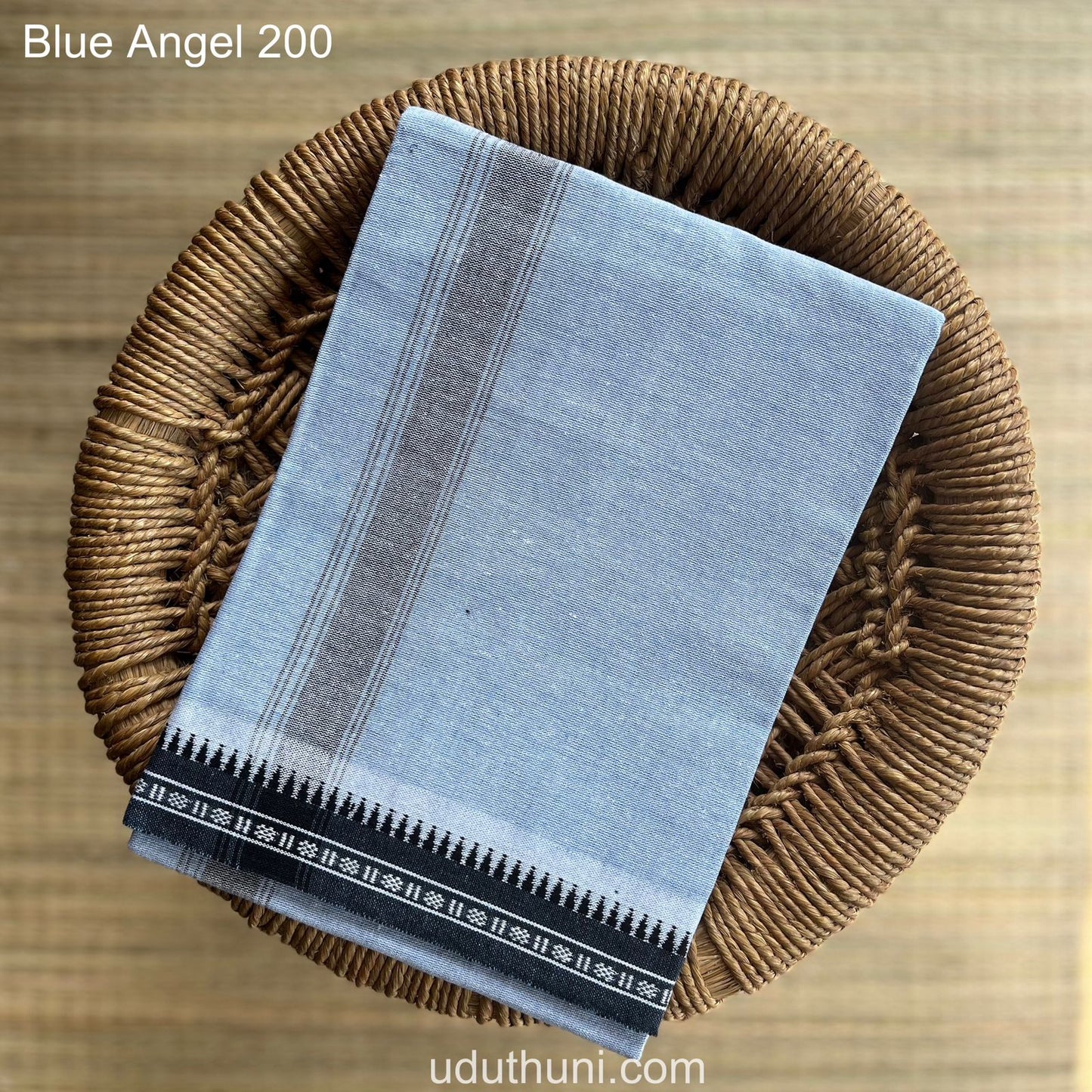 Colour Mundu வண்ண வேஷ்டி Blue Angel