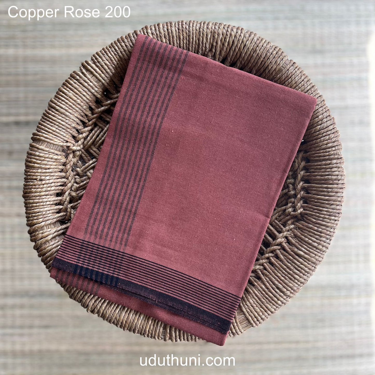 Colour Mundu வண்ண வேஷ்டிCopper Rose