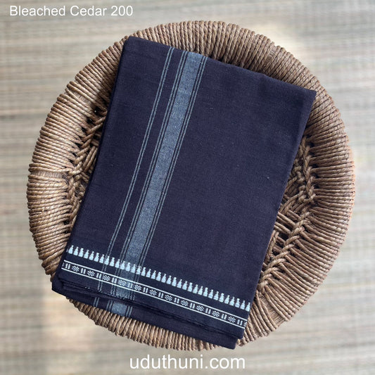 Colour Mundu வண்ண வேஷ்டி     Bleached Cedar