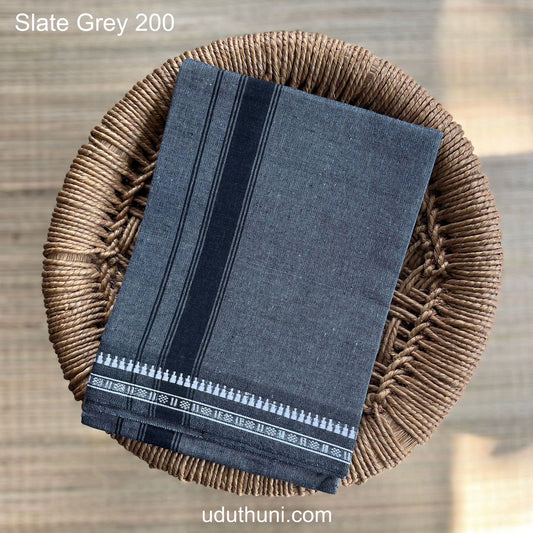 Colour Mundu வண்ண வேஷ்டி Slate Grey