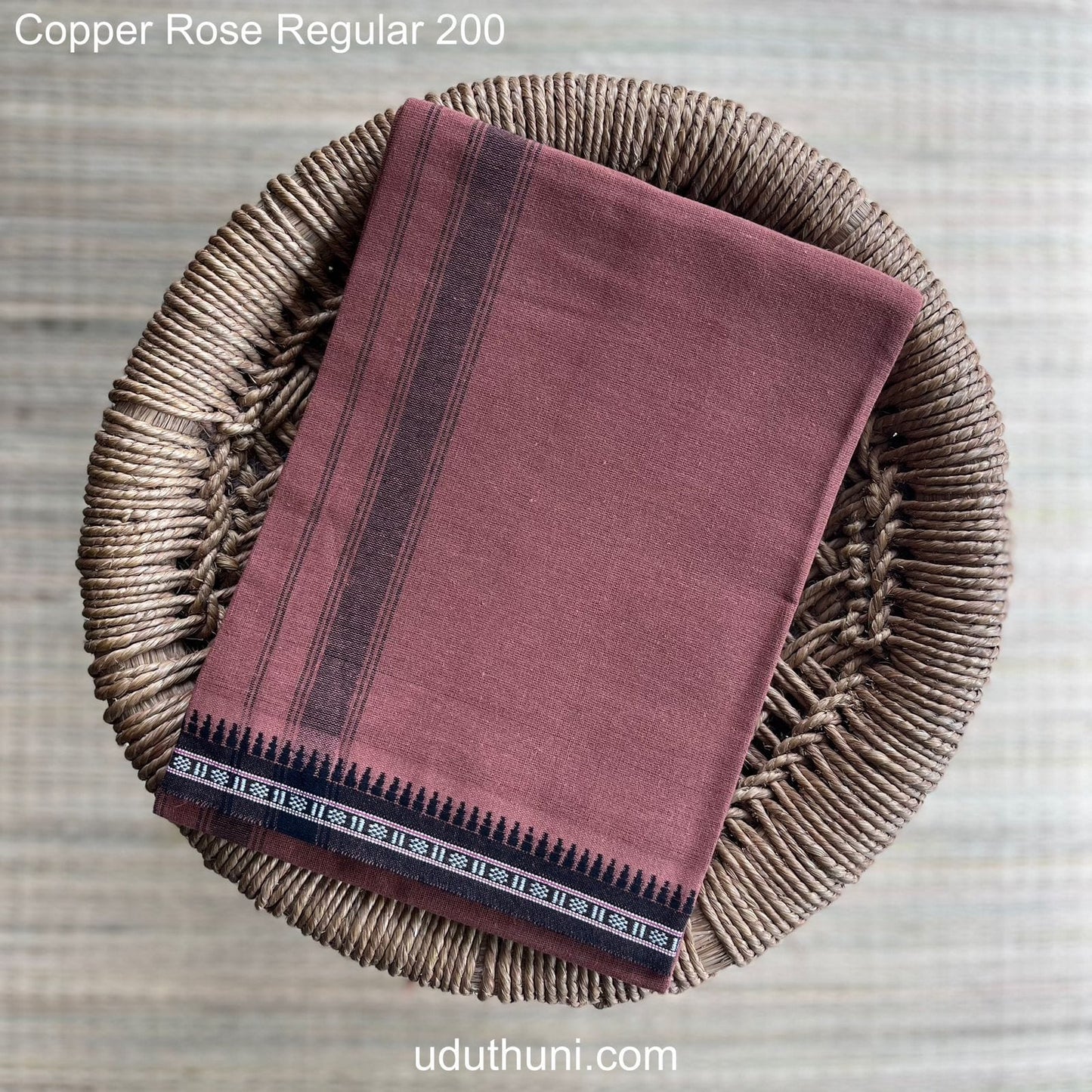 Colour Mundu வண்ண வேஷ்டி Copper Rose Regular