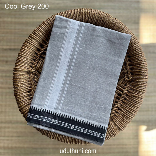 Colour Mundu வண்ண வேஷ்டி Cool Grey