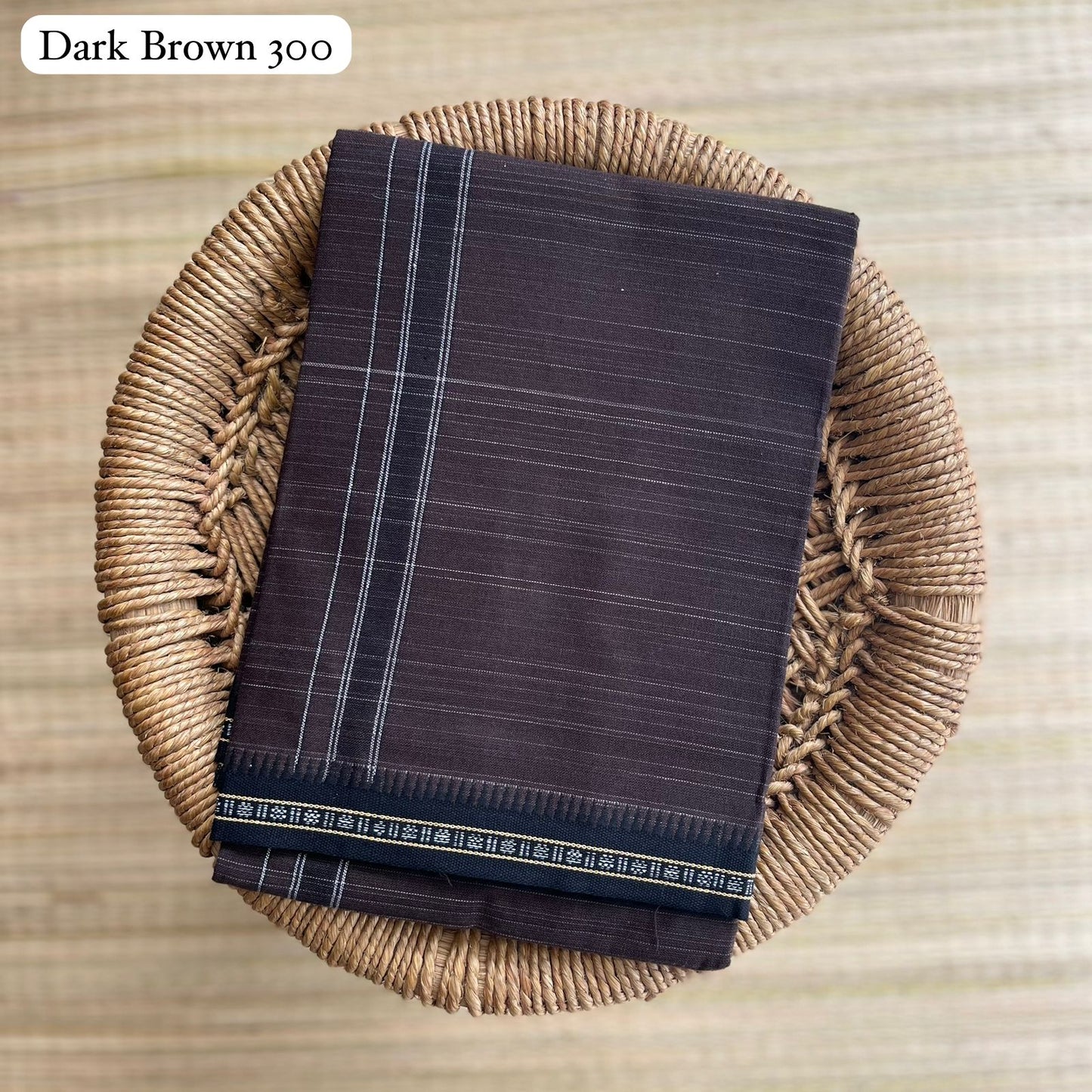 Special Color Mundu / வேஷ்டி Dark Brown