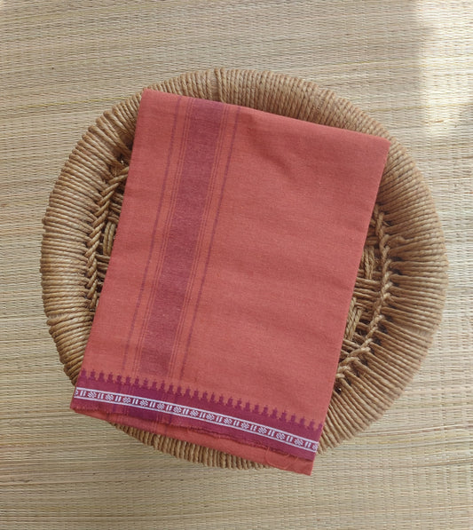 Colour Mundu வண்ண வேஷ்டி Kavi  Maroon Border