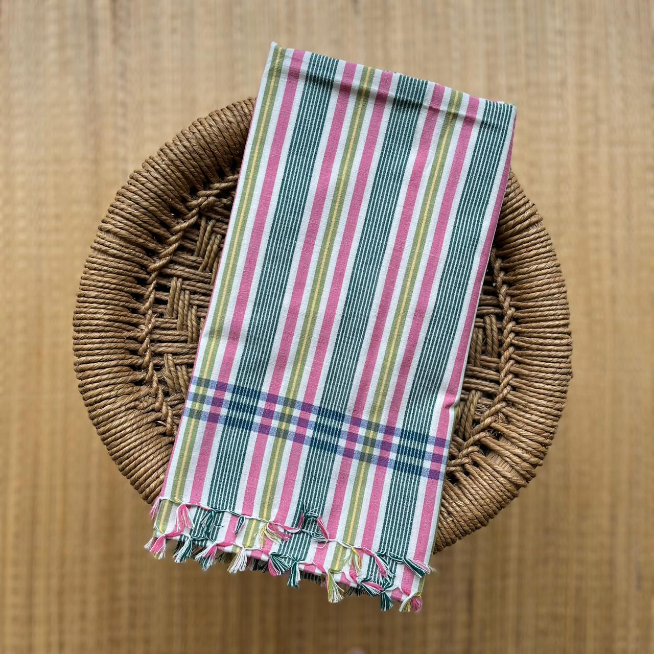 Handloom Soft Bath Towel Checked Multi Color ₹350/-
