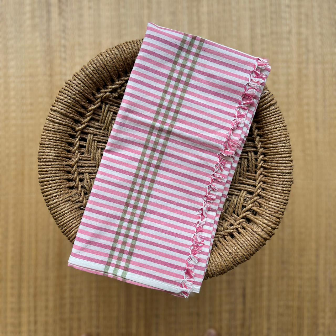 Handloom Soft Bath Towel Checked Multi Color ₹350/-