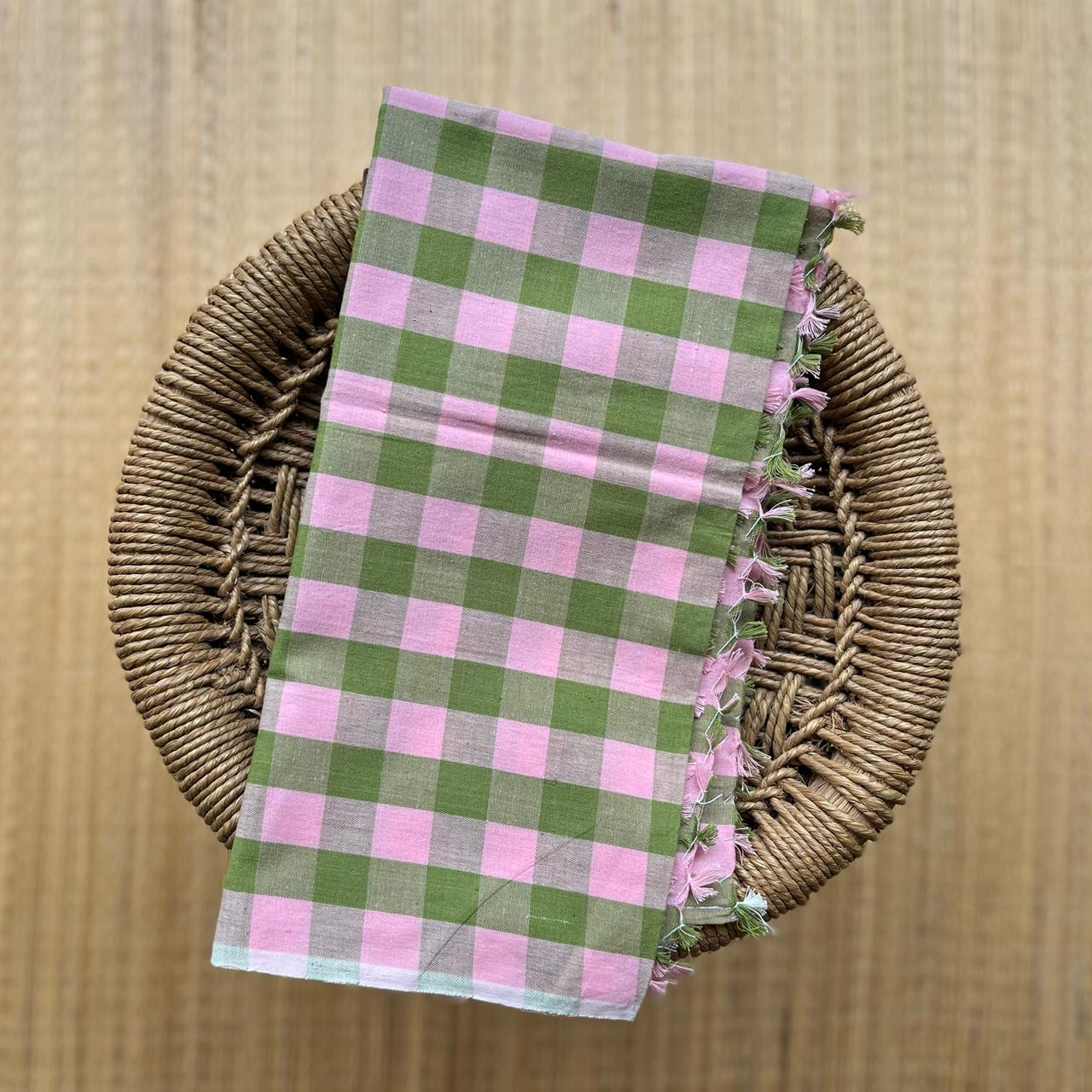 Handloom Soft Bath Towel Checked Multi Color ₹350/-