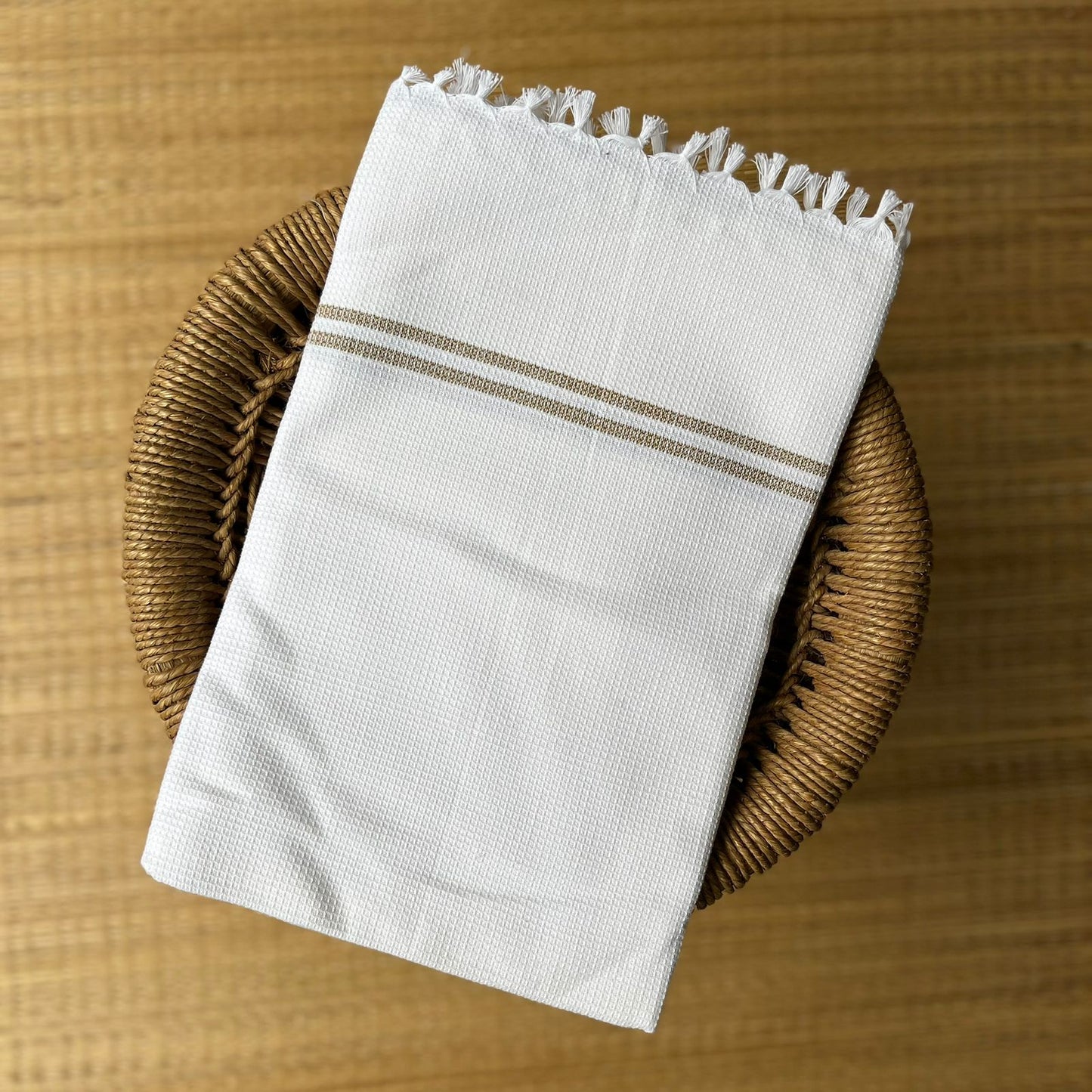 Handloom Bath Towels  White 300