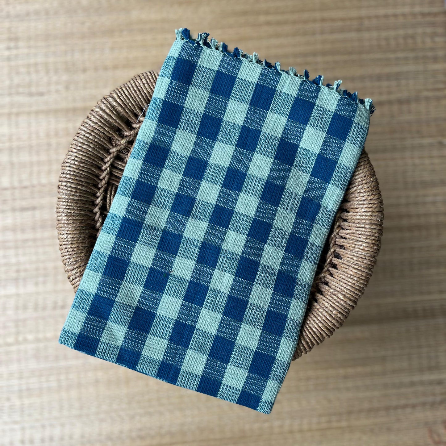 Honeycomb Handloom Bath Towel Multi Color Checked 450/-